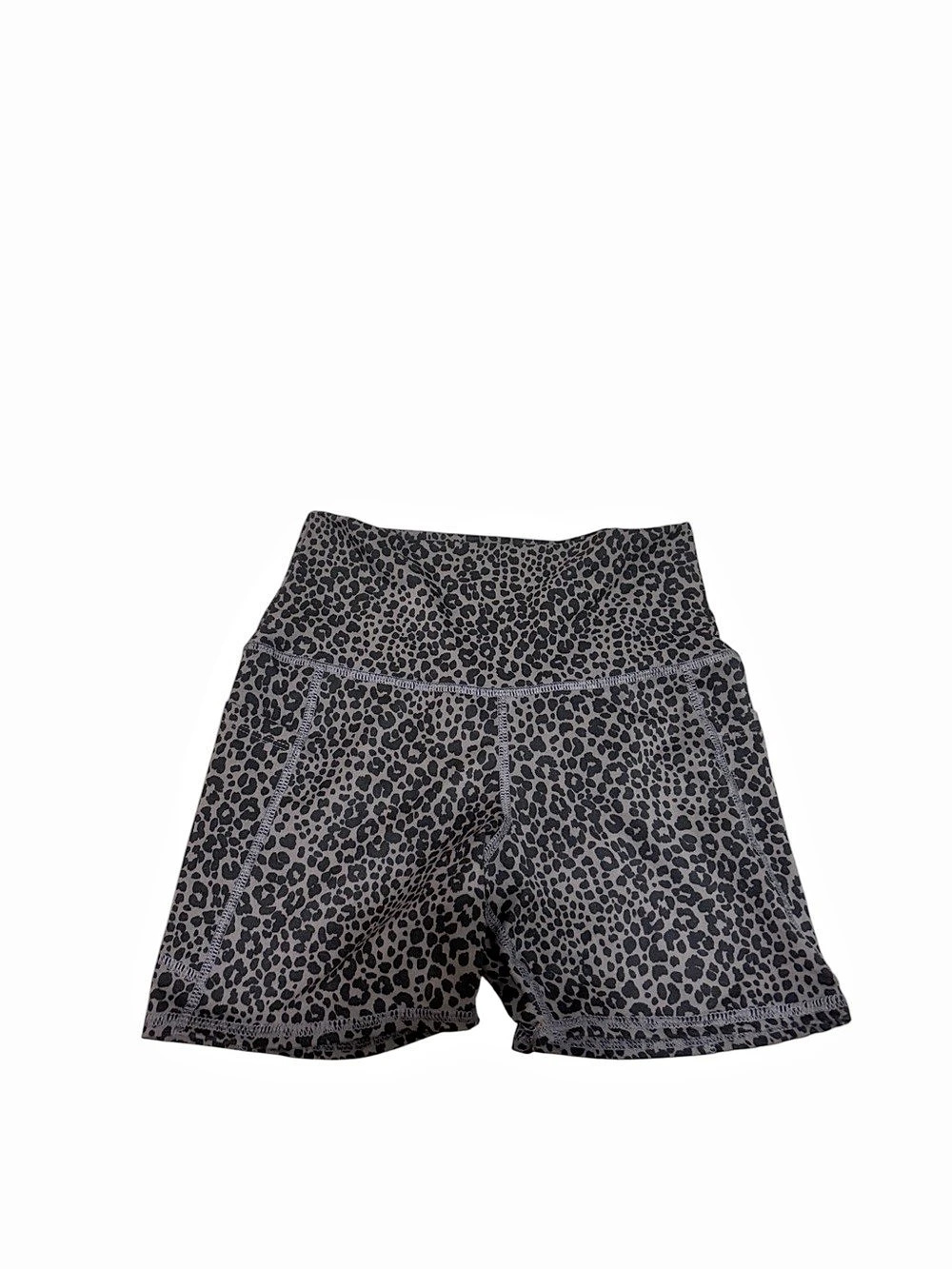 Animal Print Athletic Shorts in Black & Gray Like New